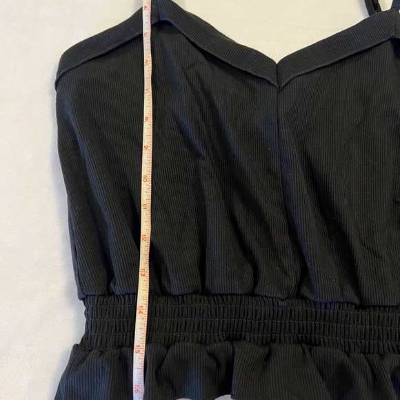 M Fitz + Eddi Women Black Ribbed Tank Top Spring Summer Medium Sleeveless BKE. - Picture 2 of 13